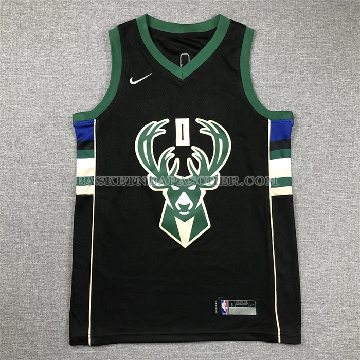 Maillot Enfant Milwaukee Bucks Damian Lillard NO 0 Statement 2018-19 Noir